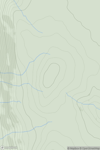 Thumbnail image for High Seat [North Pennines] showing contour plot for surrounding peak